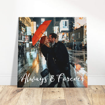 Always & forever personalised canvas