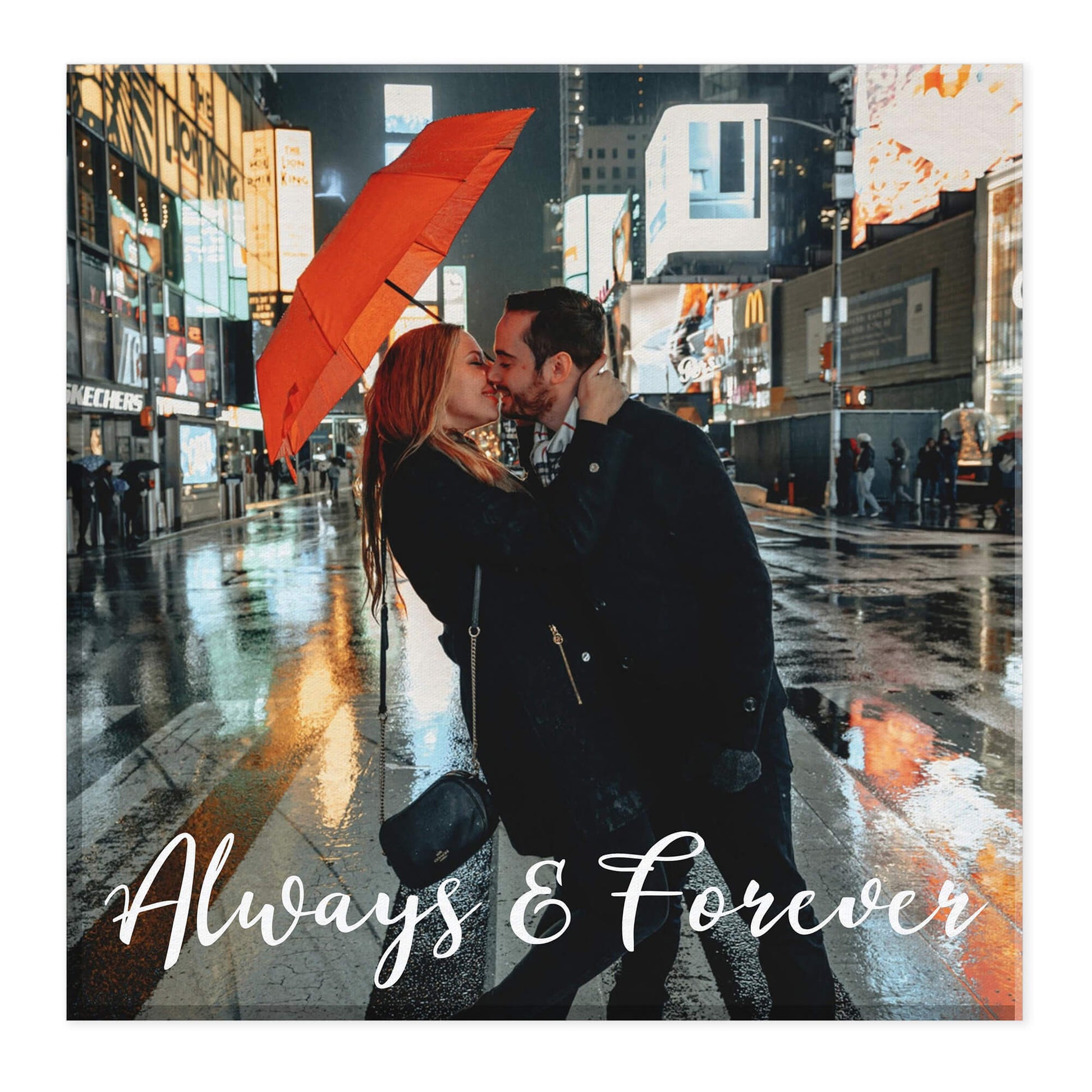 Always & forever personalised canvas