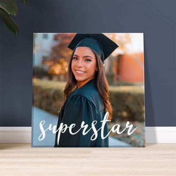 Word personalised photo canvas