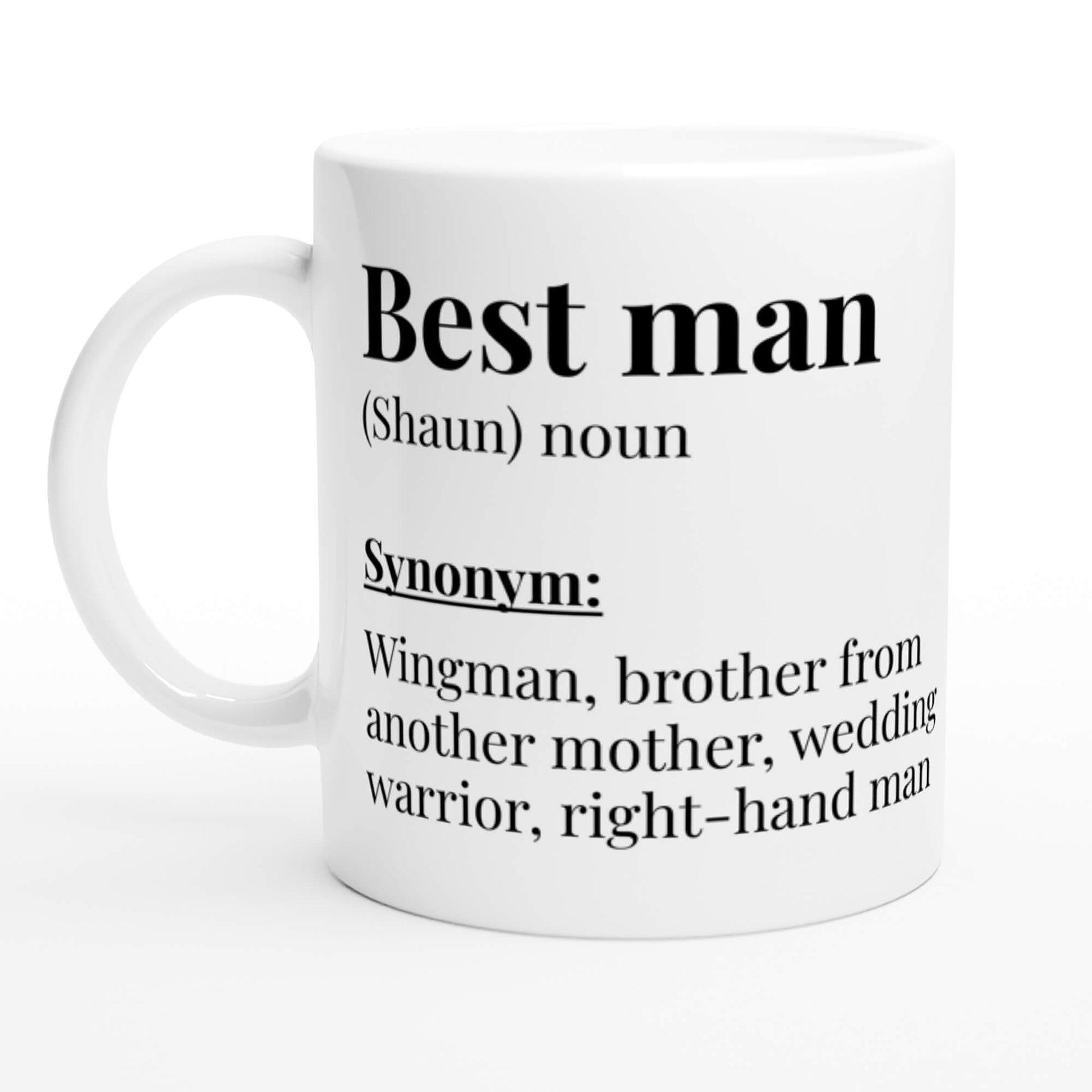 Best man dictionary definition mug - text preview