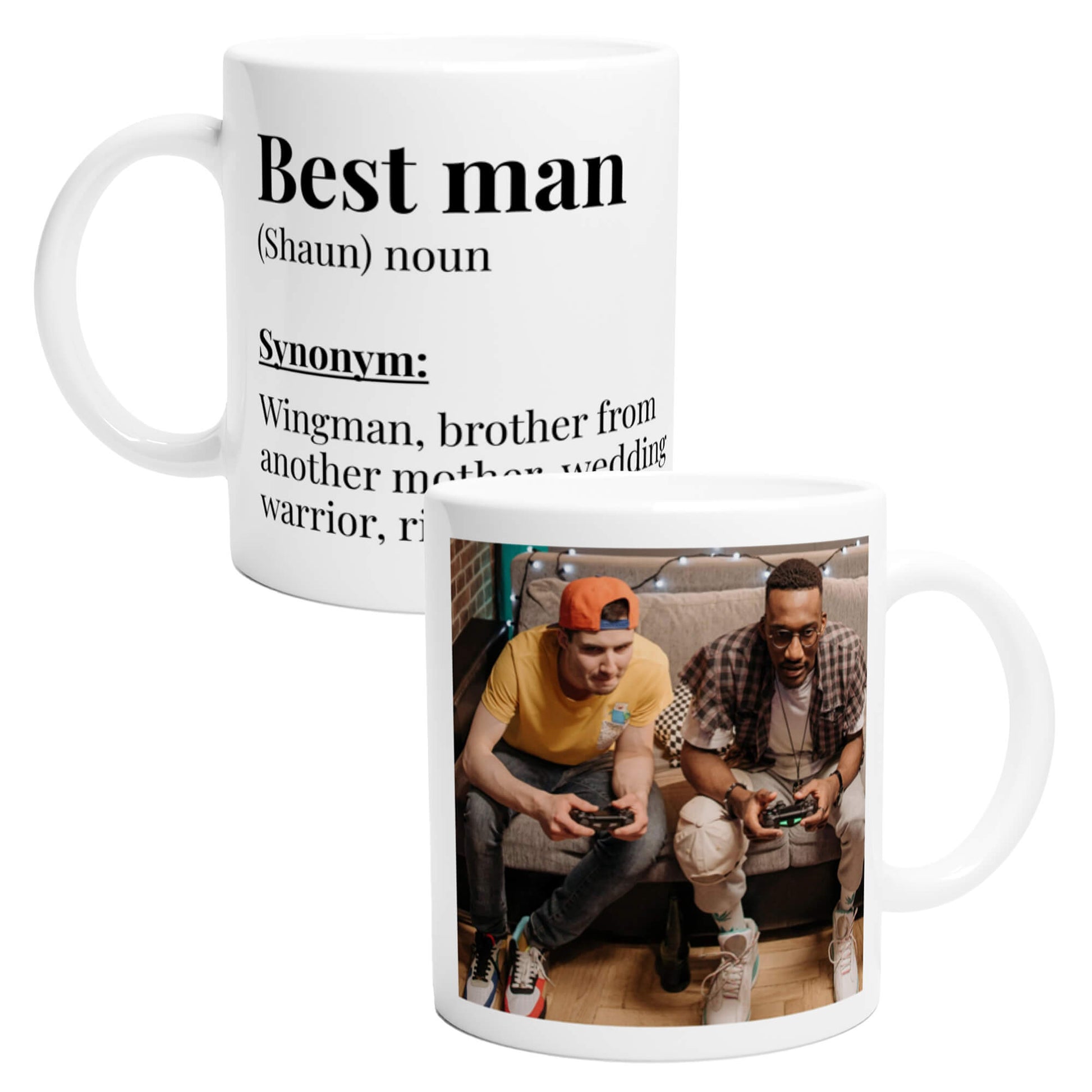 Best man dictionary definition personalised photo mug