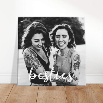 Besties personalised canvas