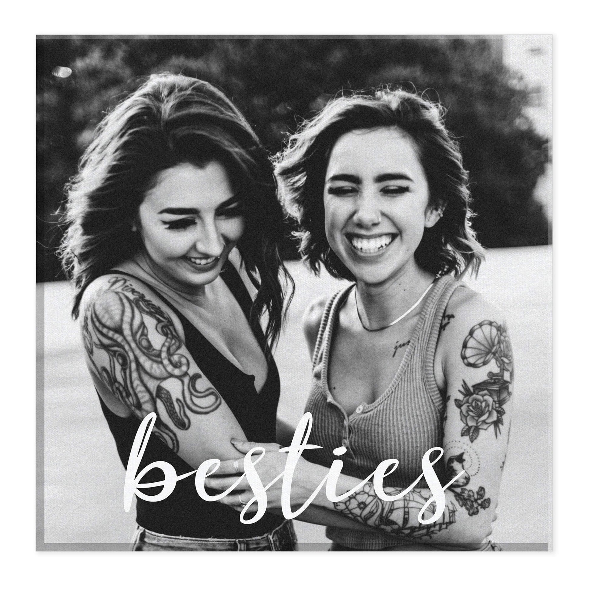 Besties personalised photo canvas