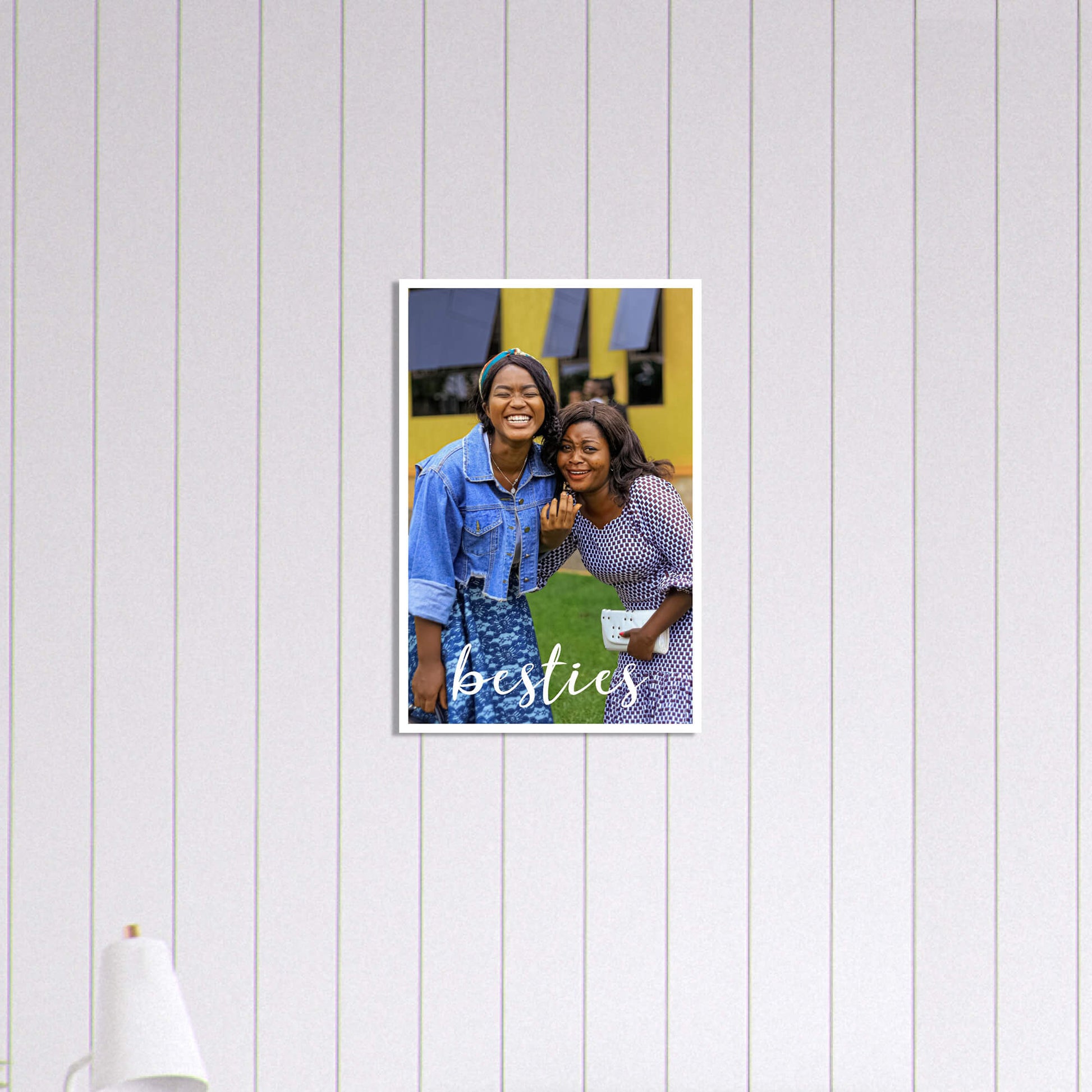 Besties personalised photo poster - medium