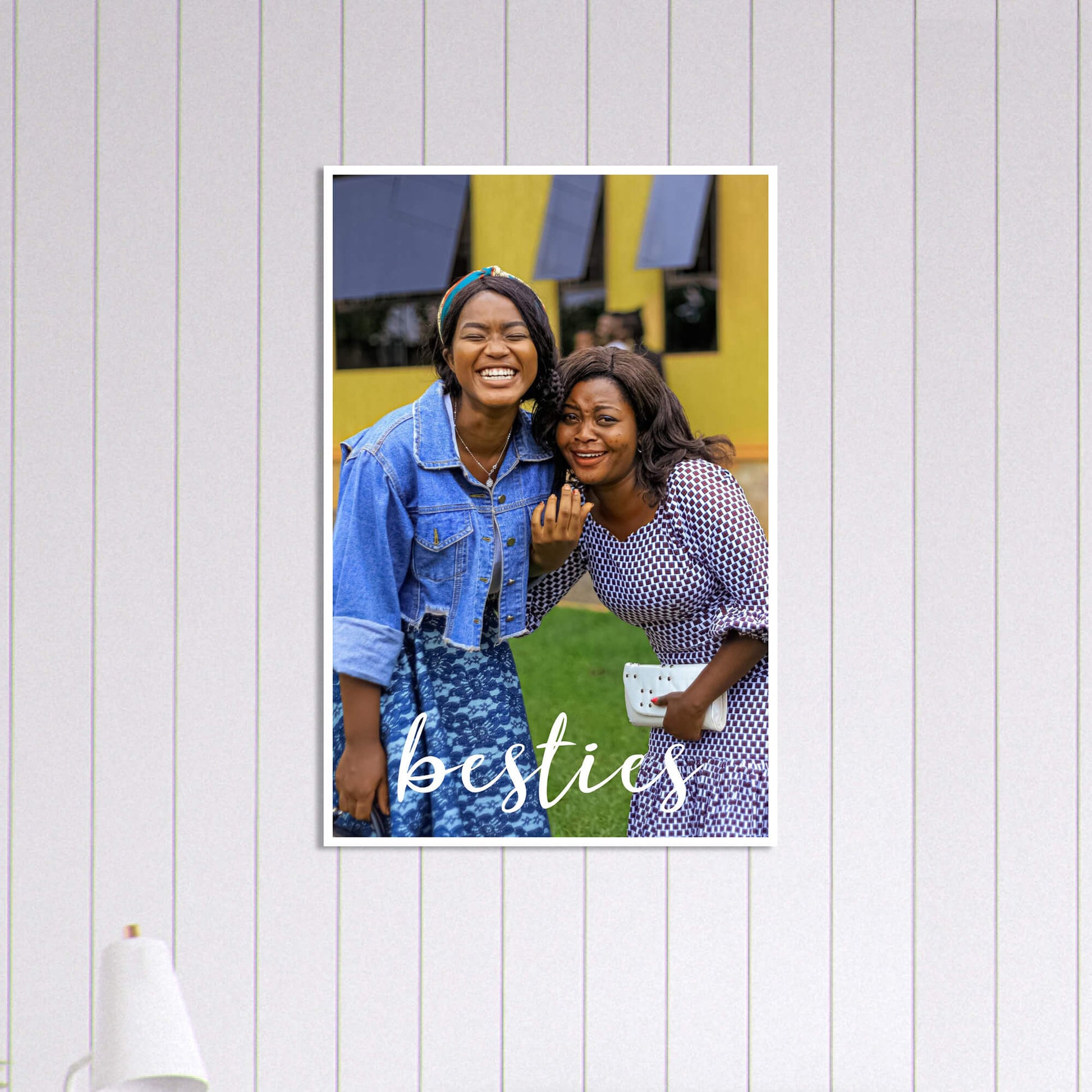 Besties personalised photo poster - large