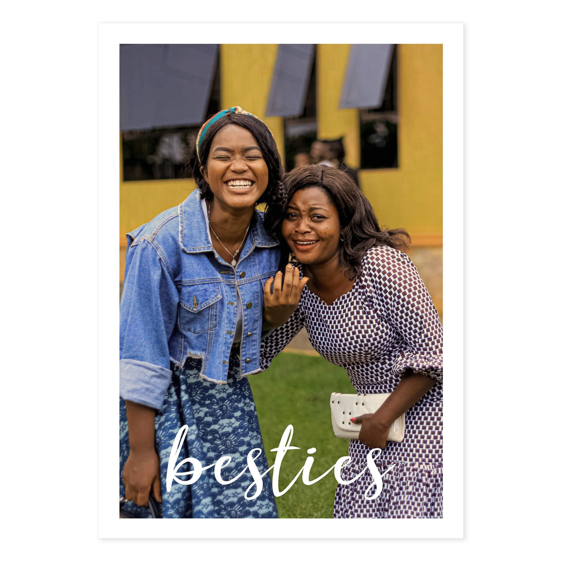 Besties personalised photo poster