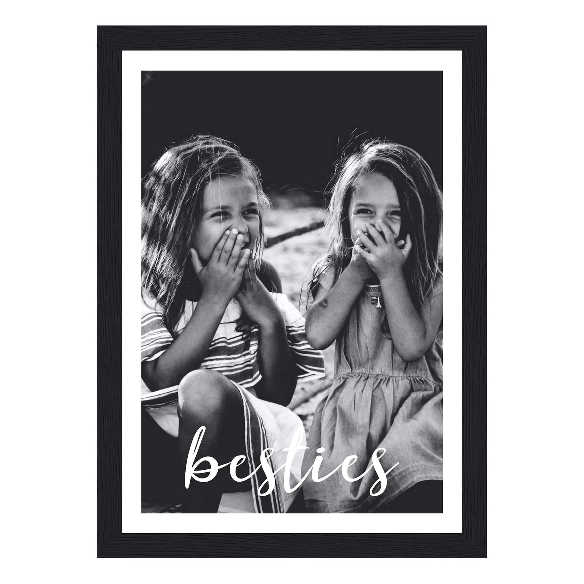 Besties personalised photo framed print