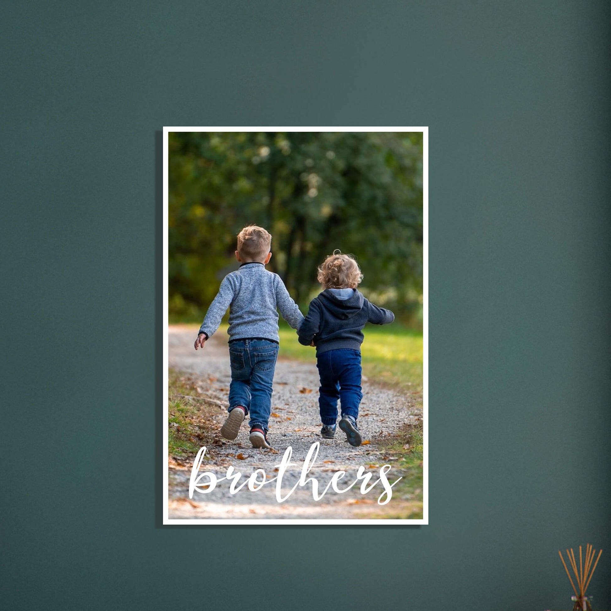 Brothers personalised photo poster - large