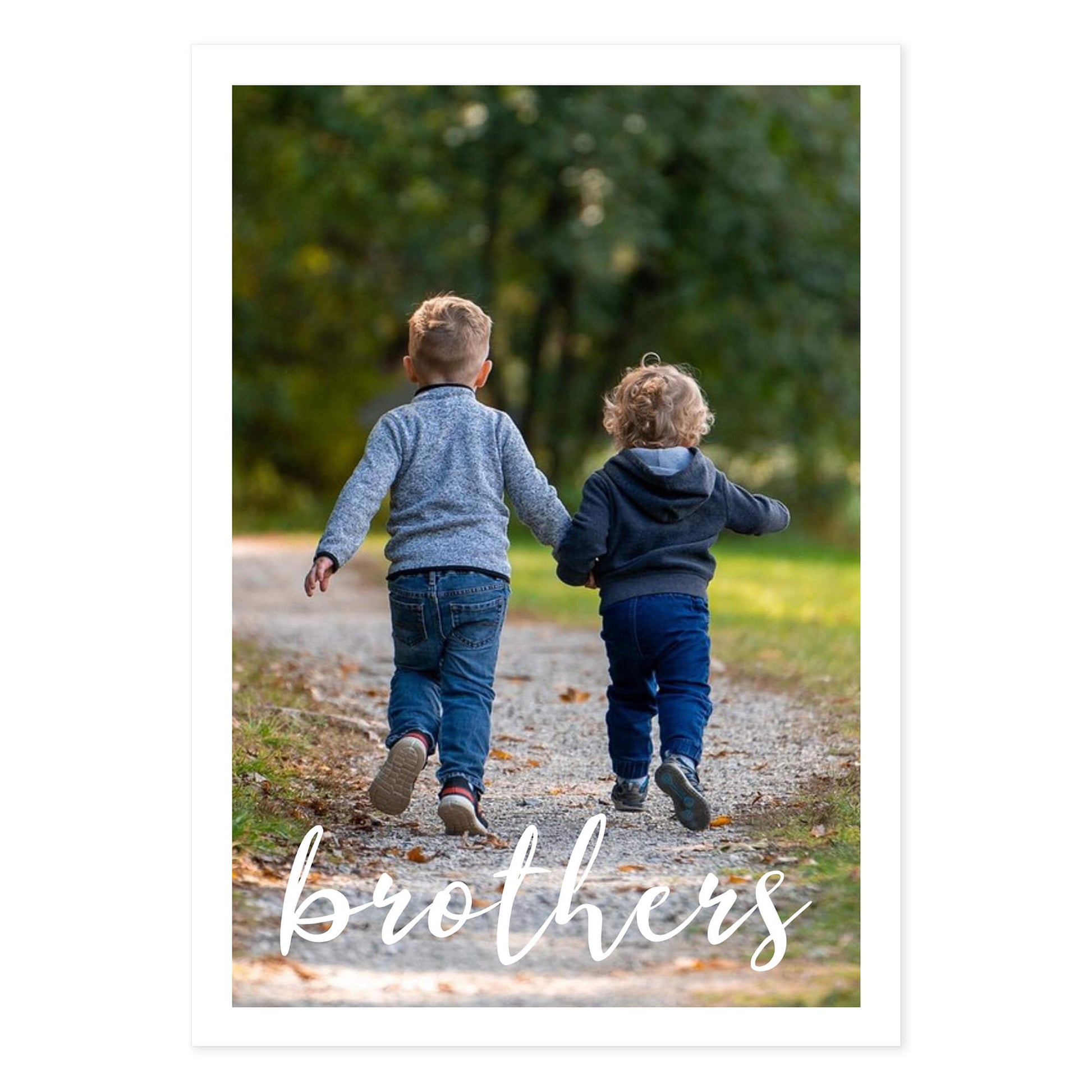 Brothers personalised photo poster