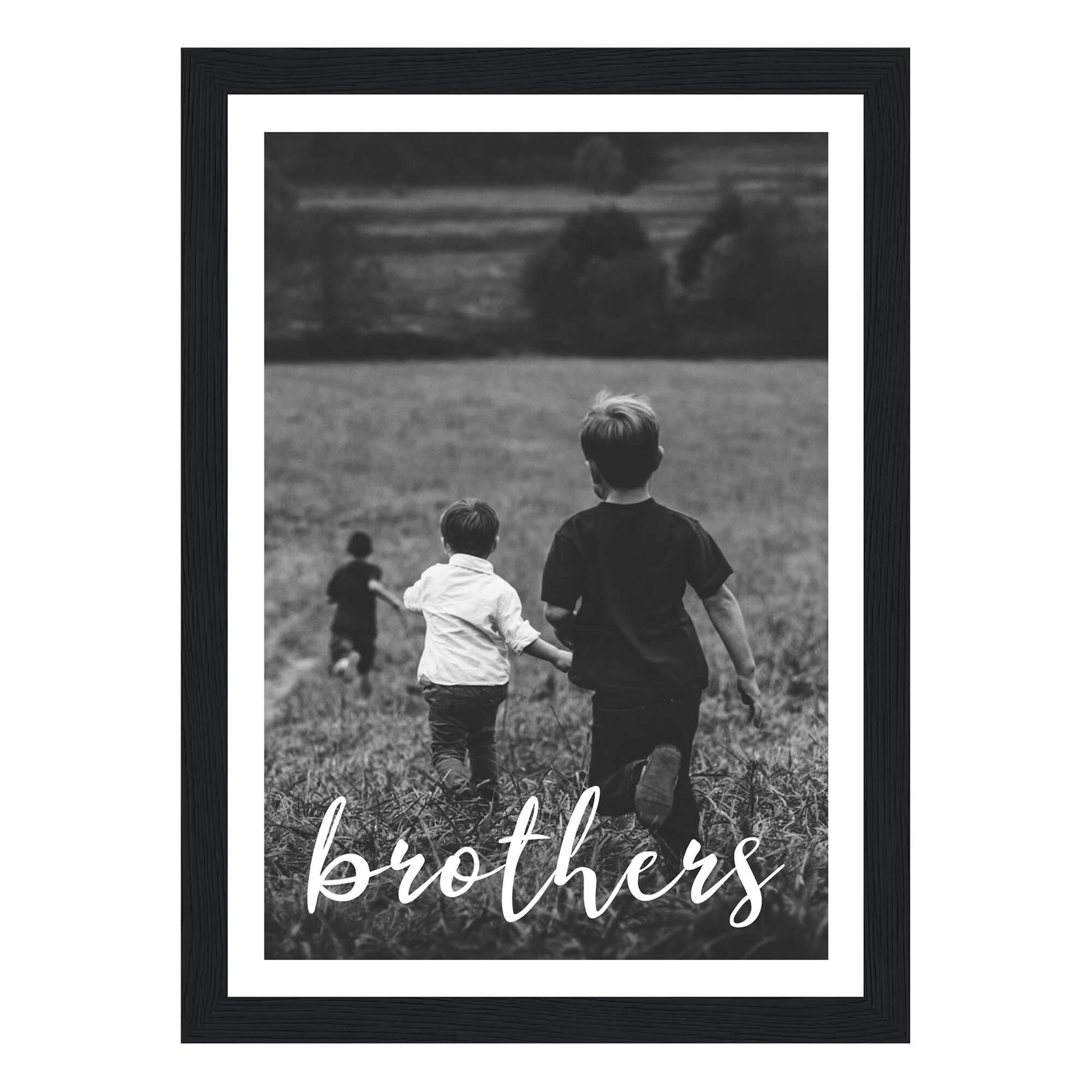 Brothers personalised photo framed print