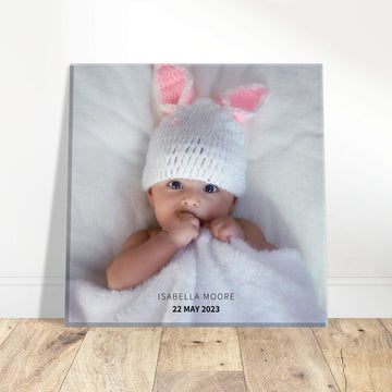 Christening personalised canvas