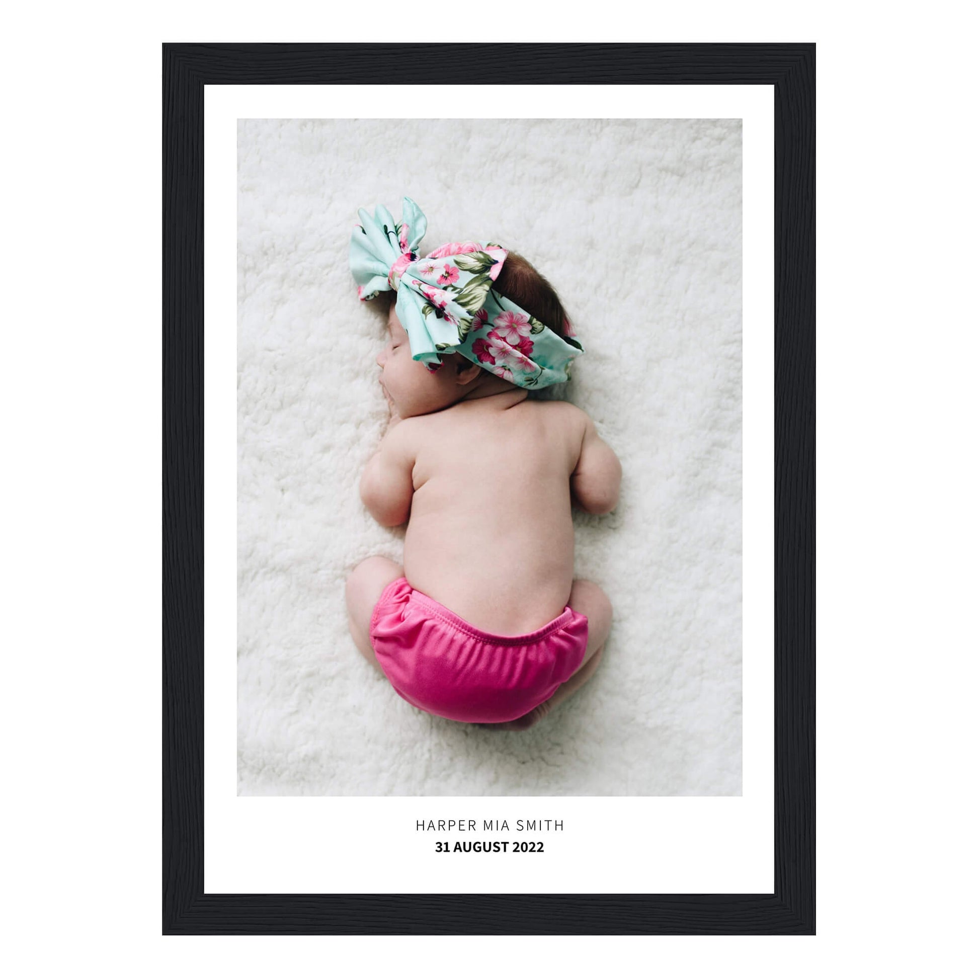 Christening personalised photo framed print