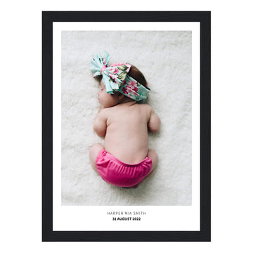 Christening personalised framed print