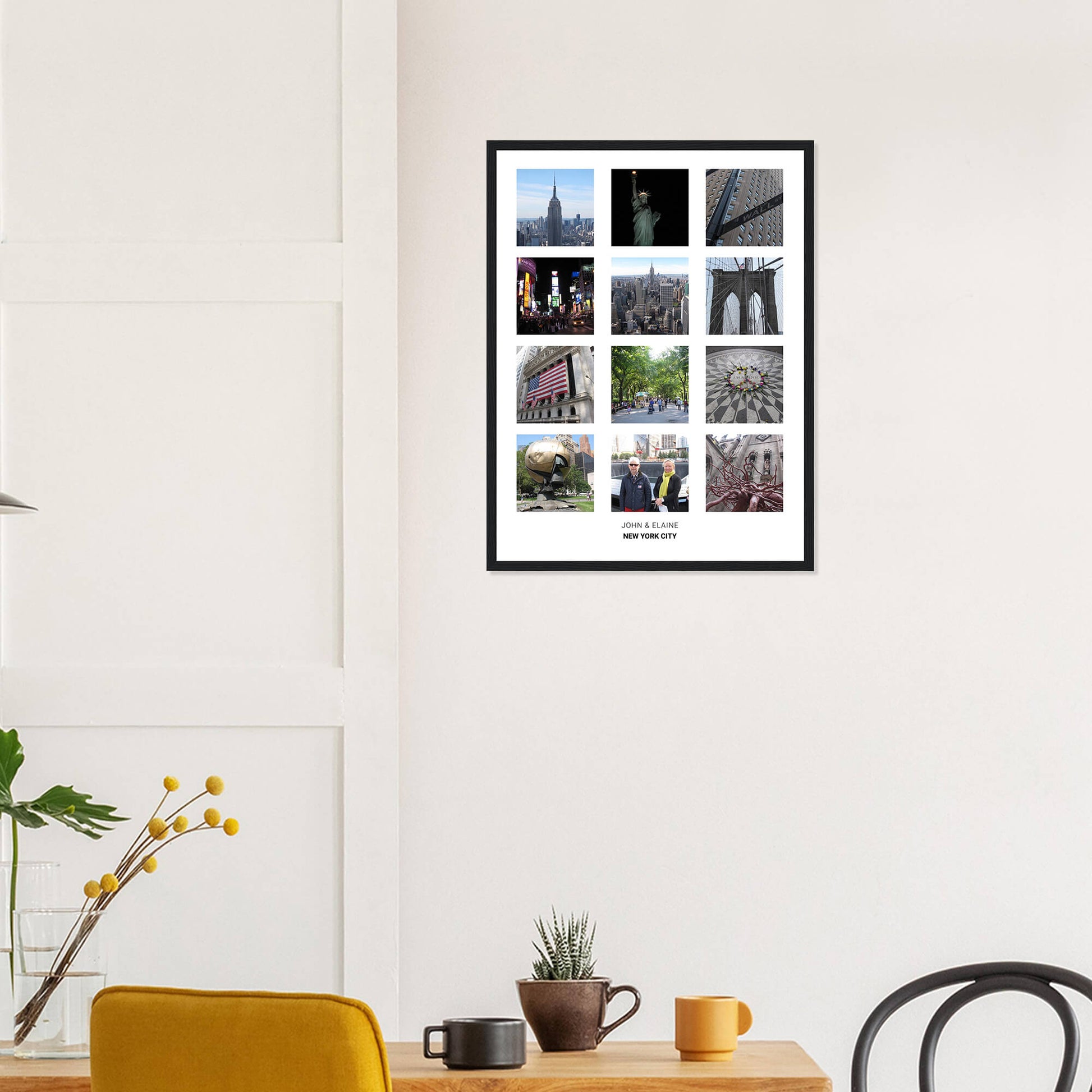 Create your own photo print in black frame 18x24 inches