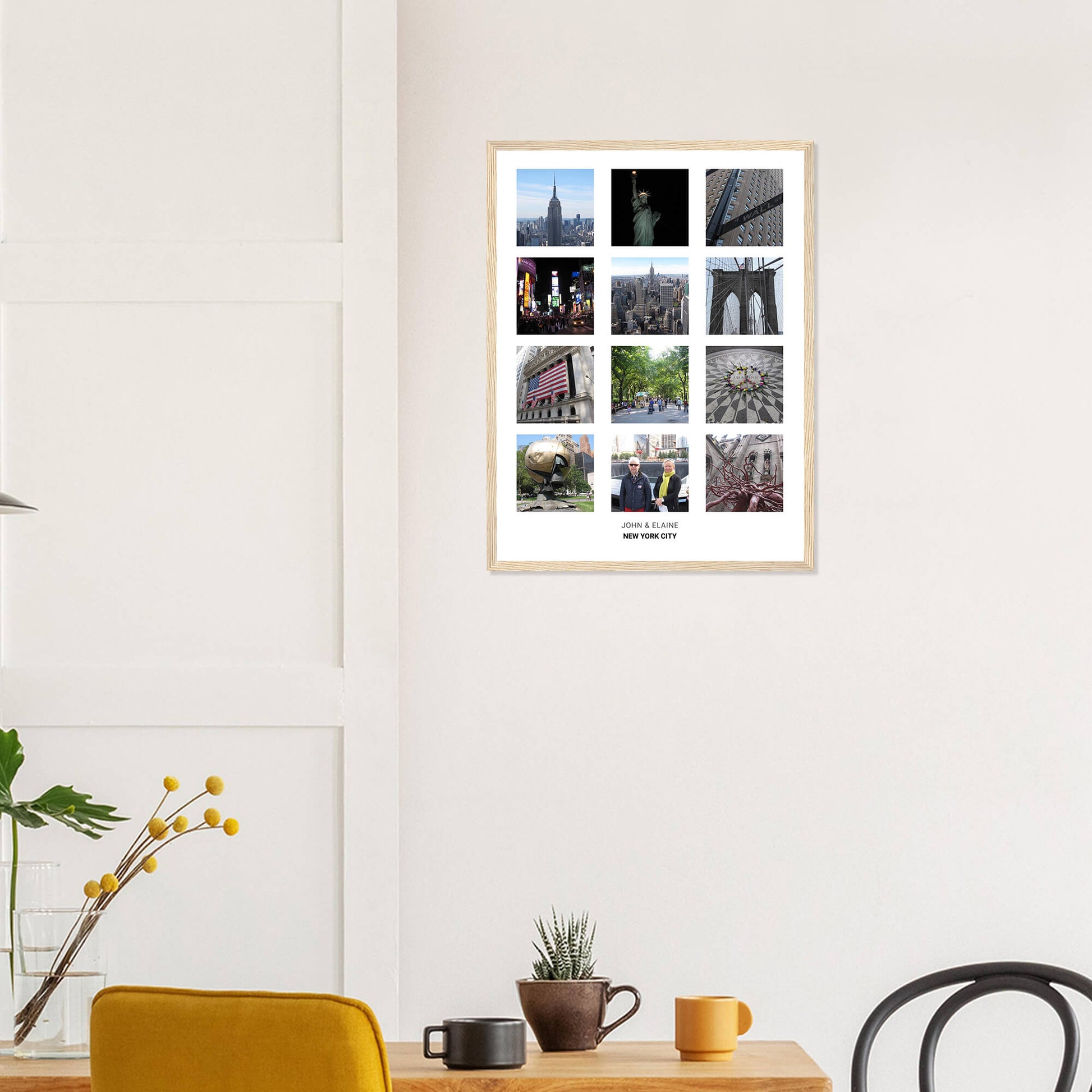 Create your own photo print in wood frame 18x24 inches