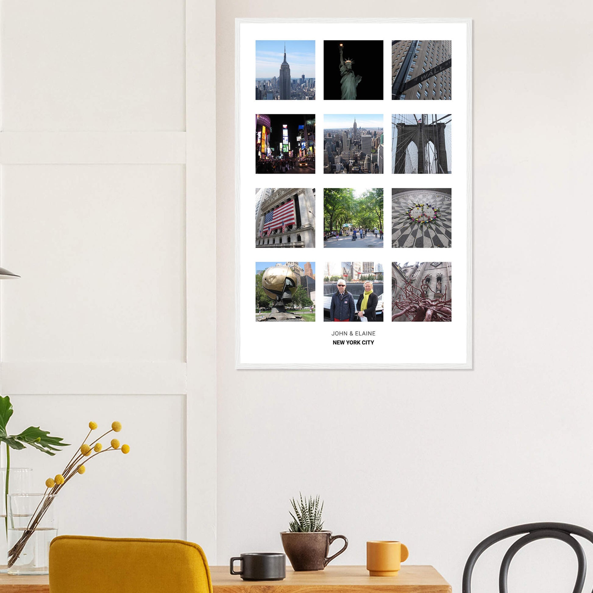 Create your own photo print in white frame 24x36 inches