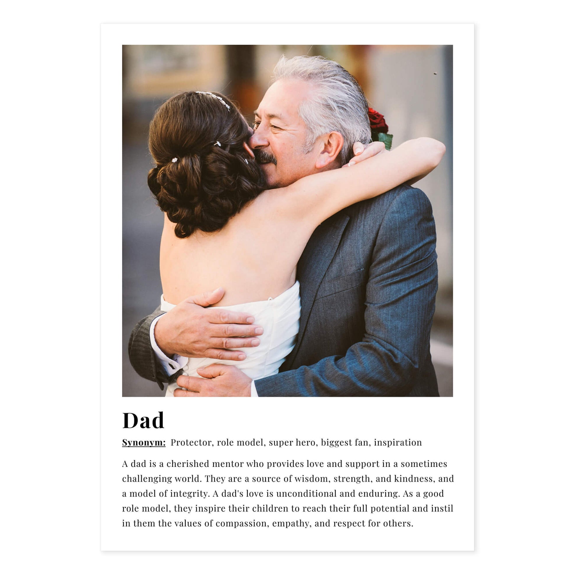 Dad dictionary definition poster - personalised photo