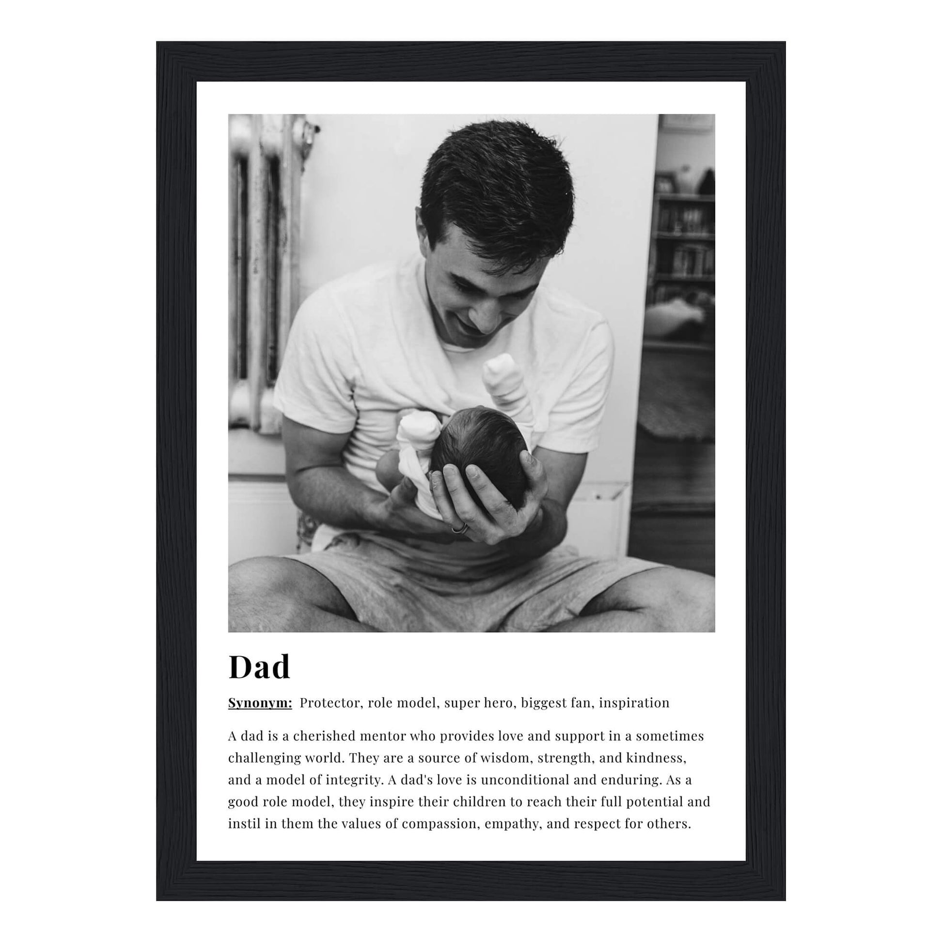 Dad dictionary definition personalised framed print