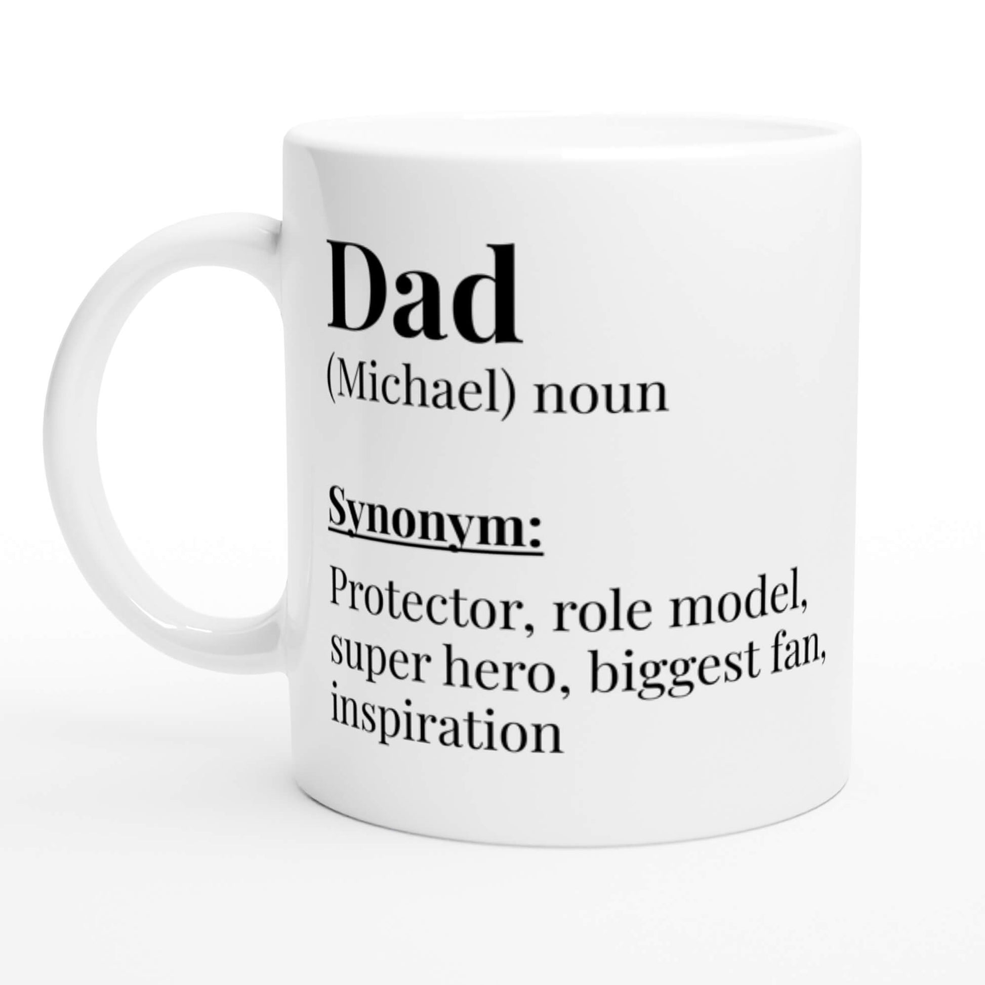 Dad dictionary definition mug - text preview