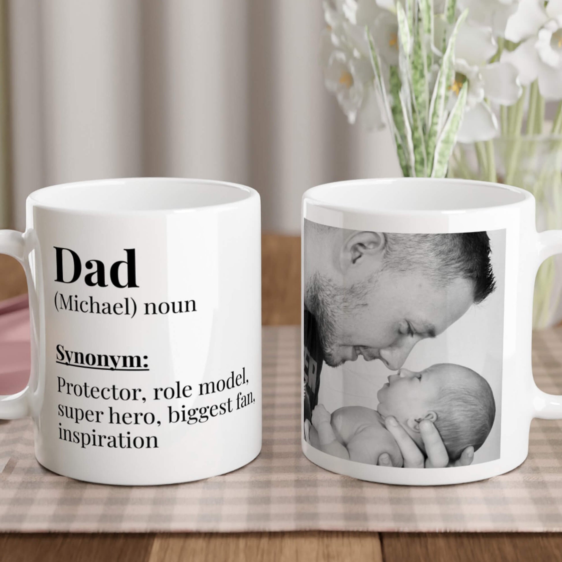 Dad dictionary definition mug - lifestyle image