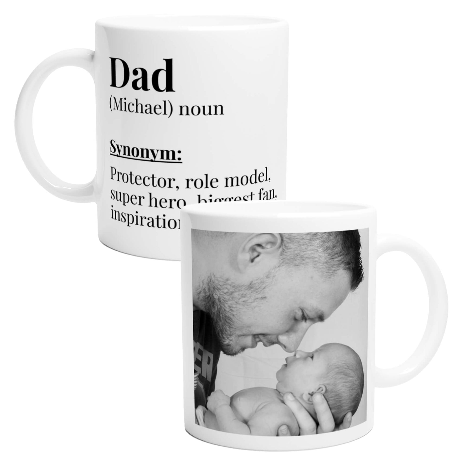 Dad dictionary definition personalised photo mug