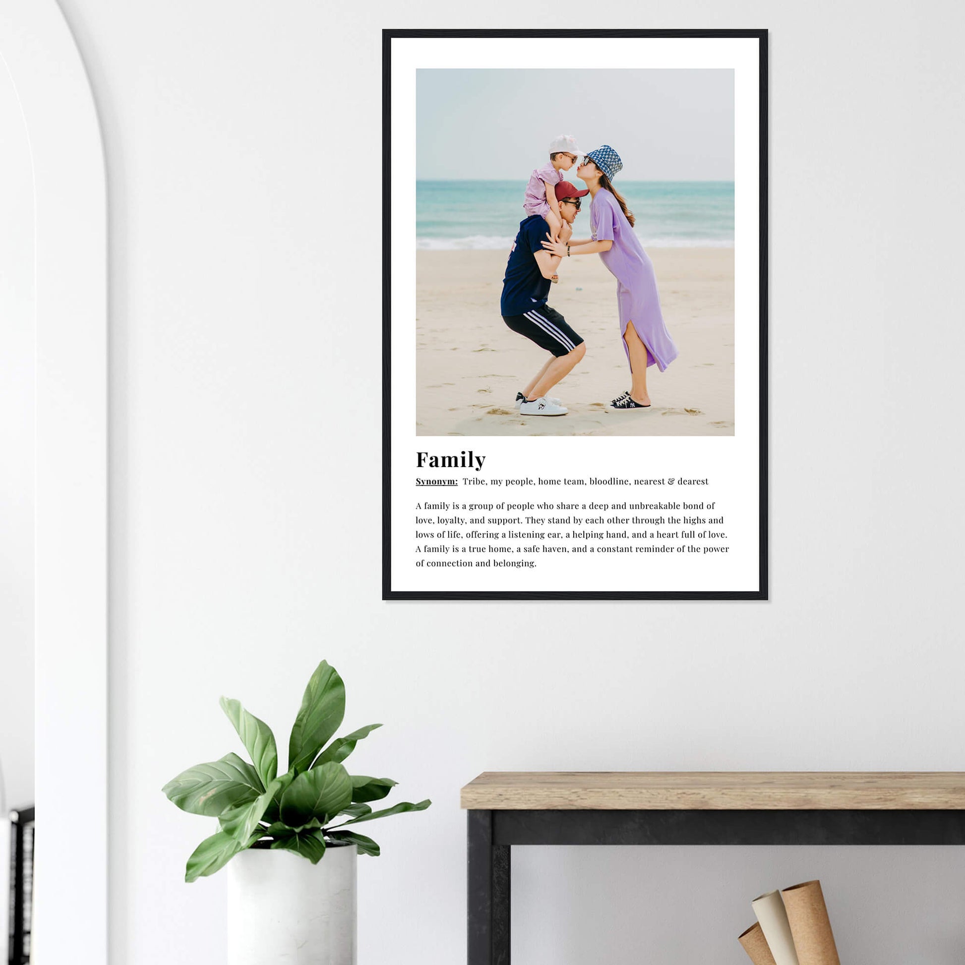 Family dictionary definition print in black frame 24x36 inches