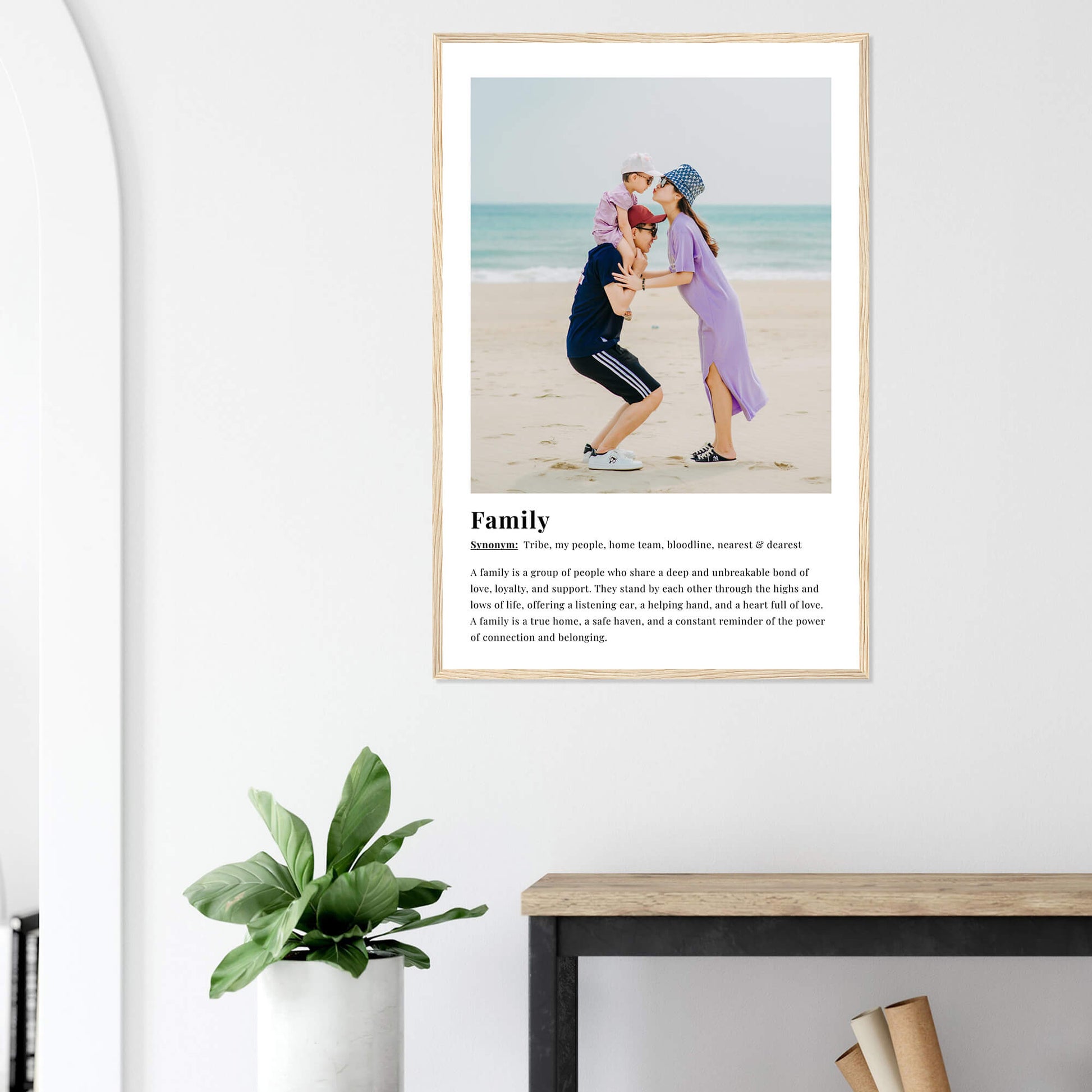 Family dictionary definition print in wood frame 24x36 inches