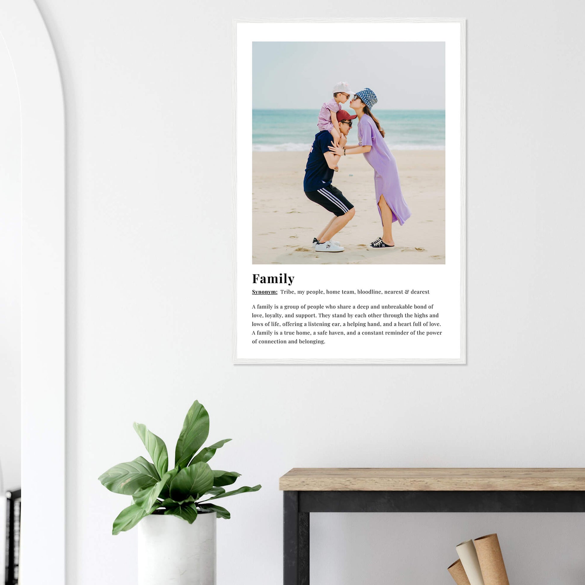 Family dictionary definition print in white frame 24x36 inches