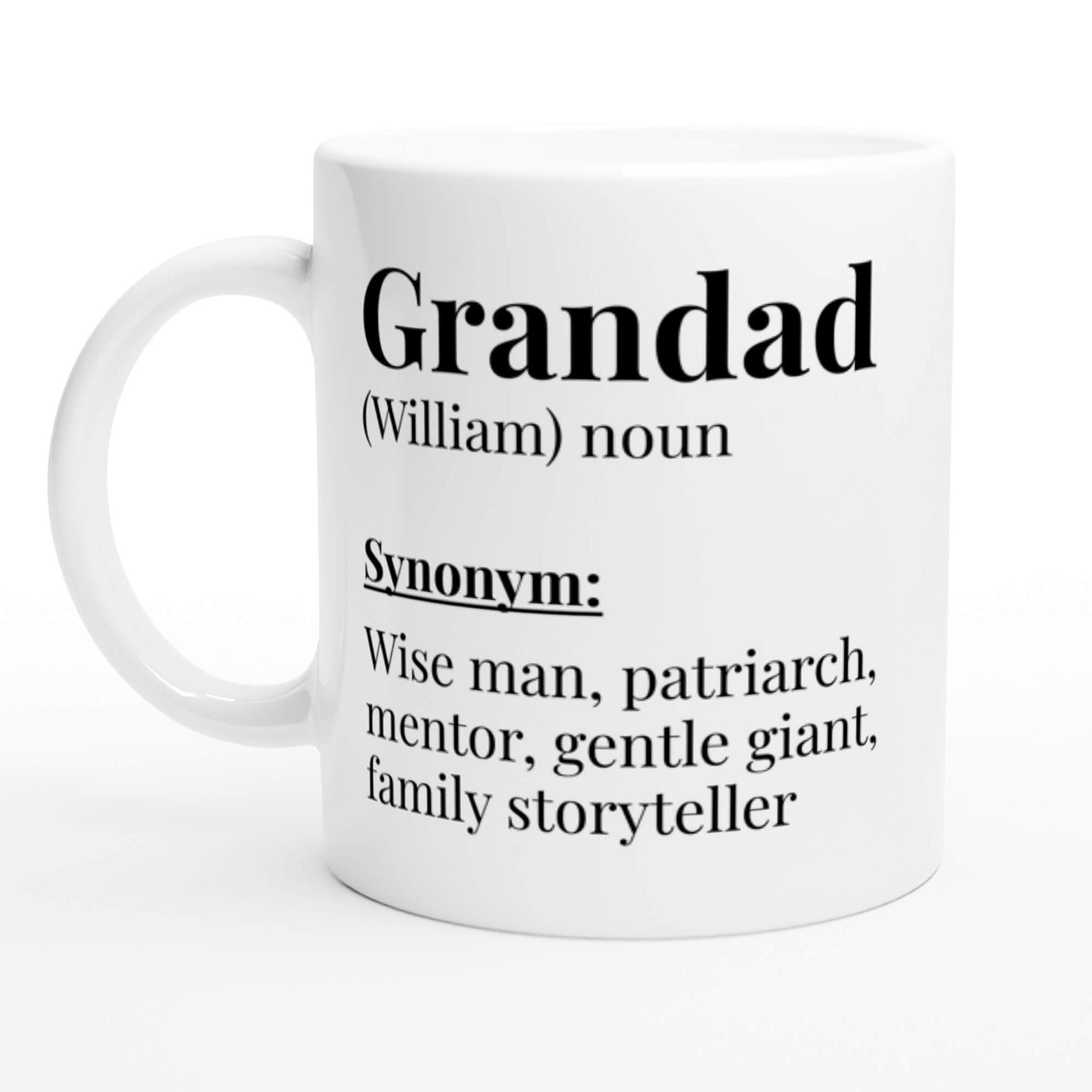 Grandad dictionary definition mug - text preview