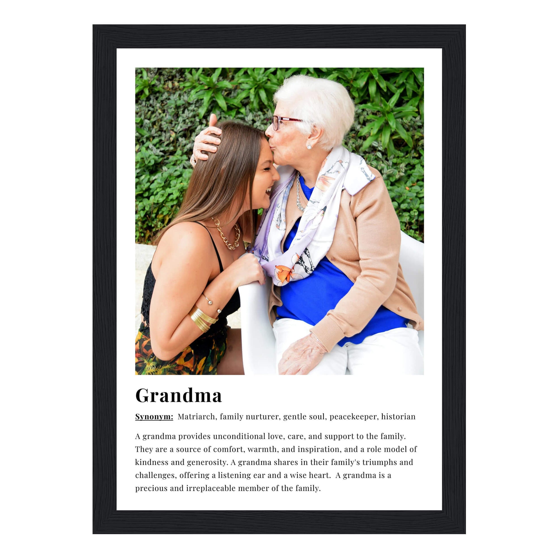 Grandma dictionary definition personalised framed print