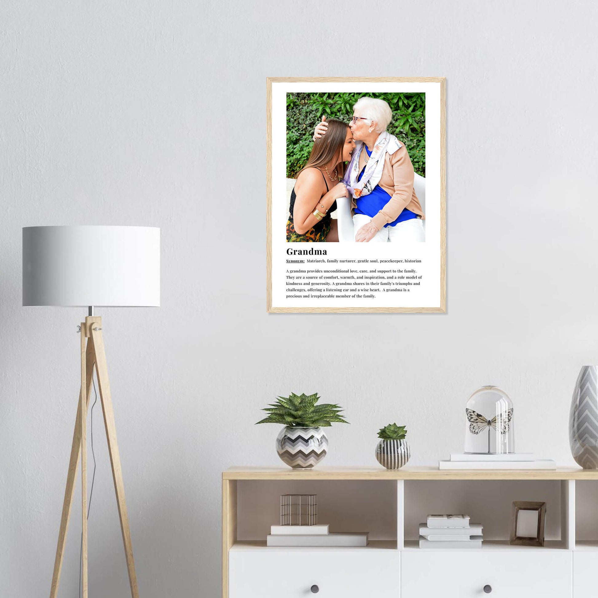 Grandma dictionary definition print in wood frame 18x24 inches