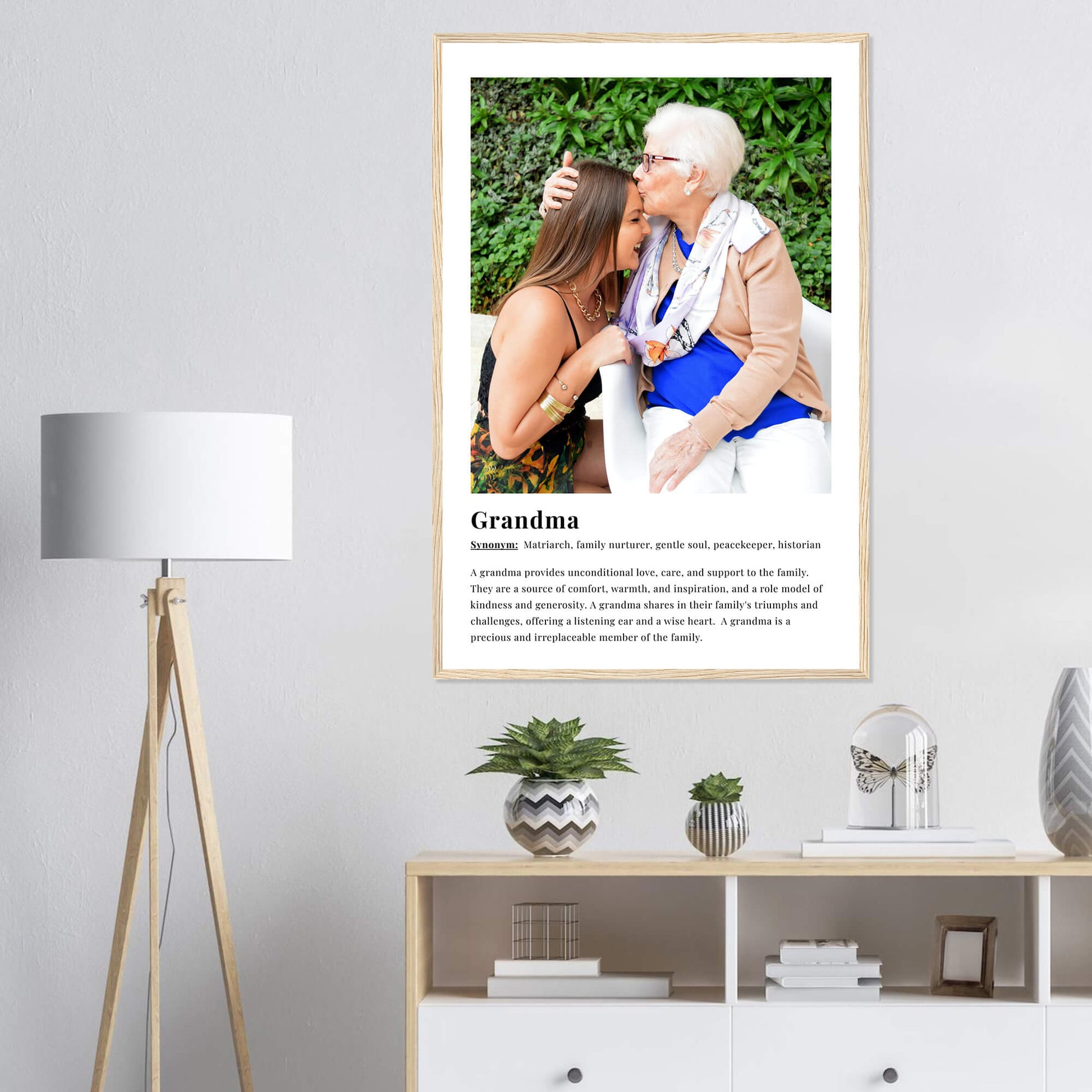 Grandma dictionary definition print in wood frame 24x36 inches