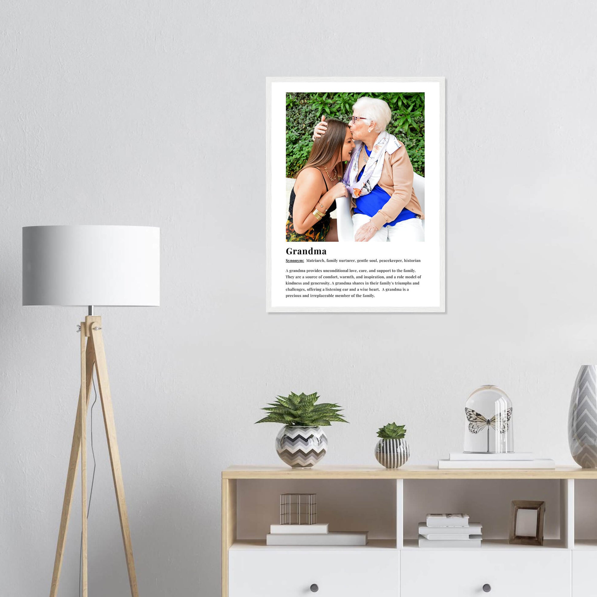 Grandma dictionary definition print in white frame 18x24 inches