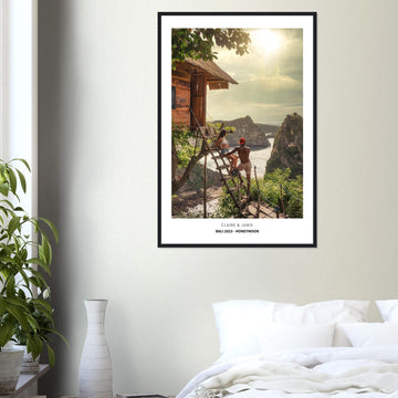 Holiday destination personalised framed print