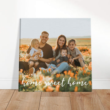 Home sweet home personalised canvas