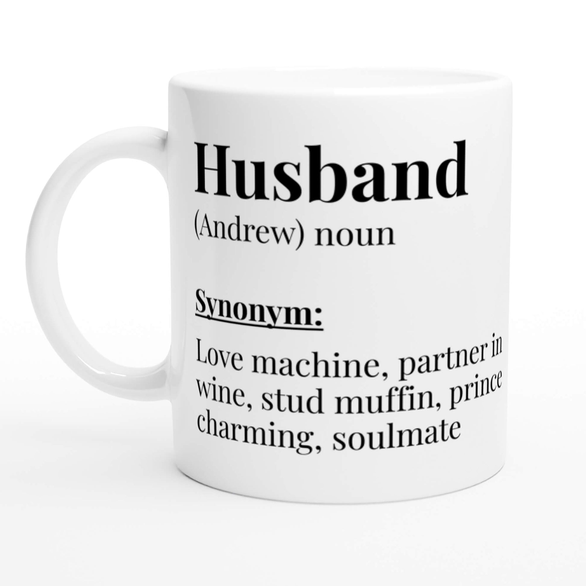 Husband dictionary definition mug - text preview