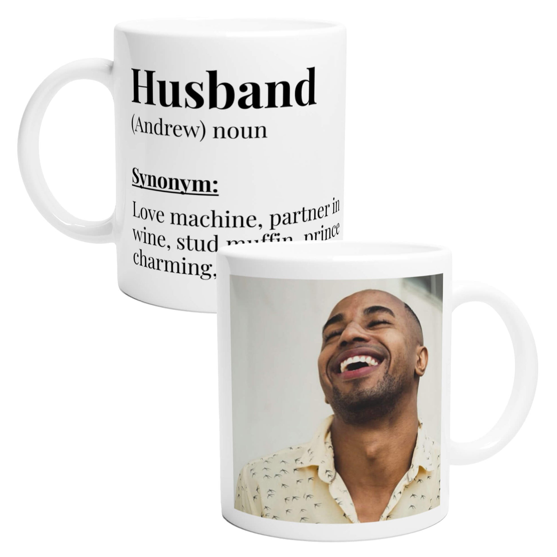 Husband dictionary definition personalised photo mug