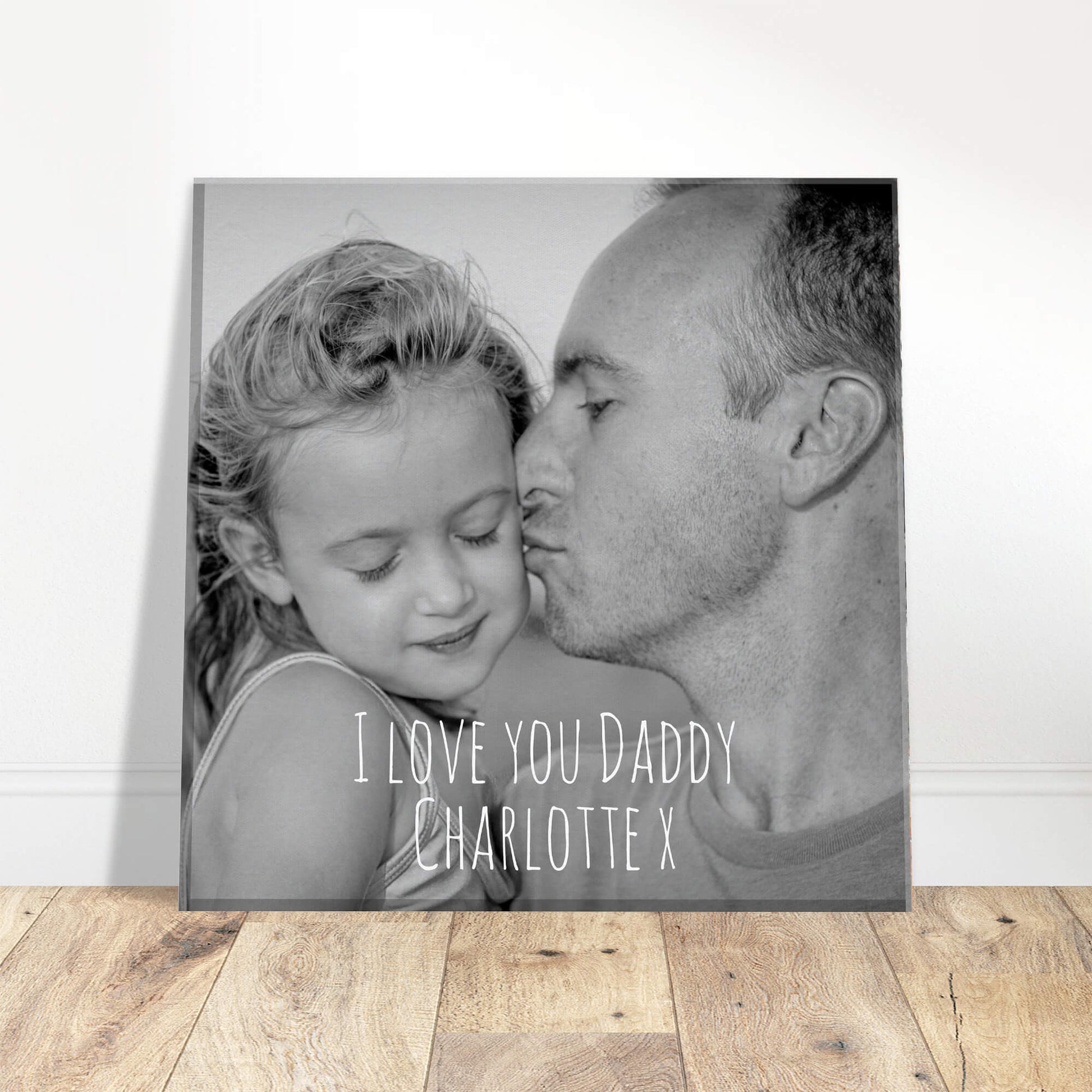 I love you daddy canvas against wall