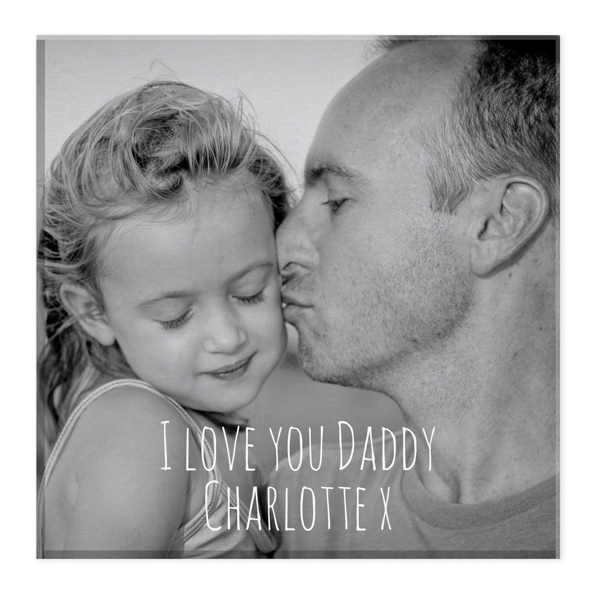 I love you daddy personalised canvas