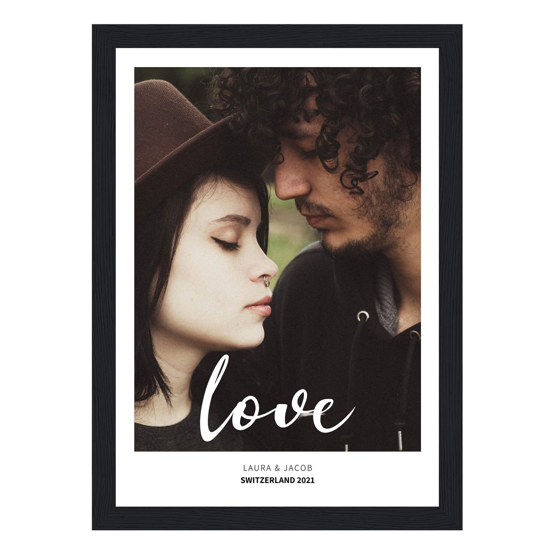 Love personalised photo framed print