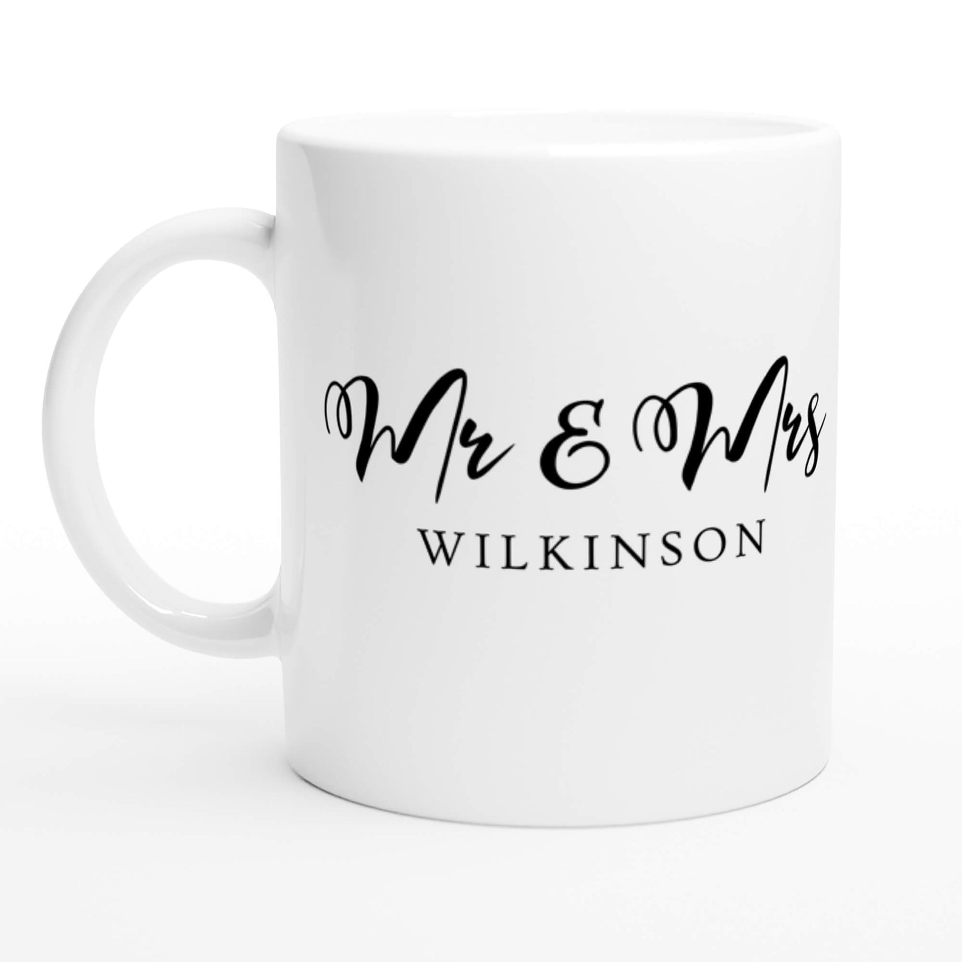 Mr & Mrs wedding mug - text preview