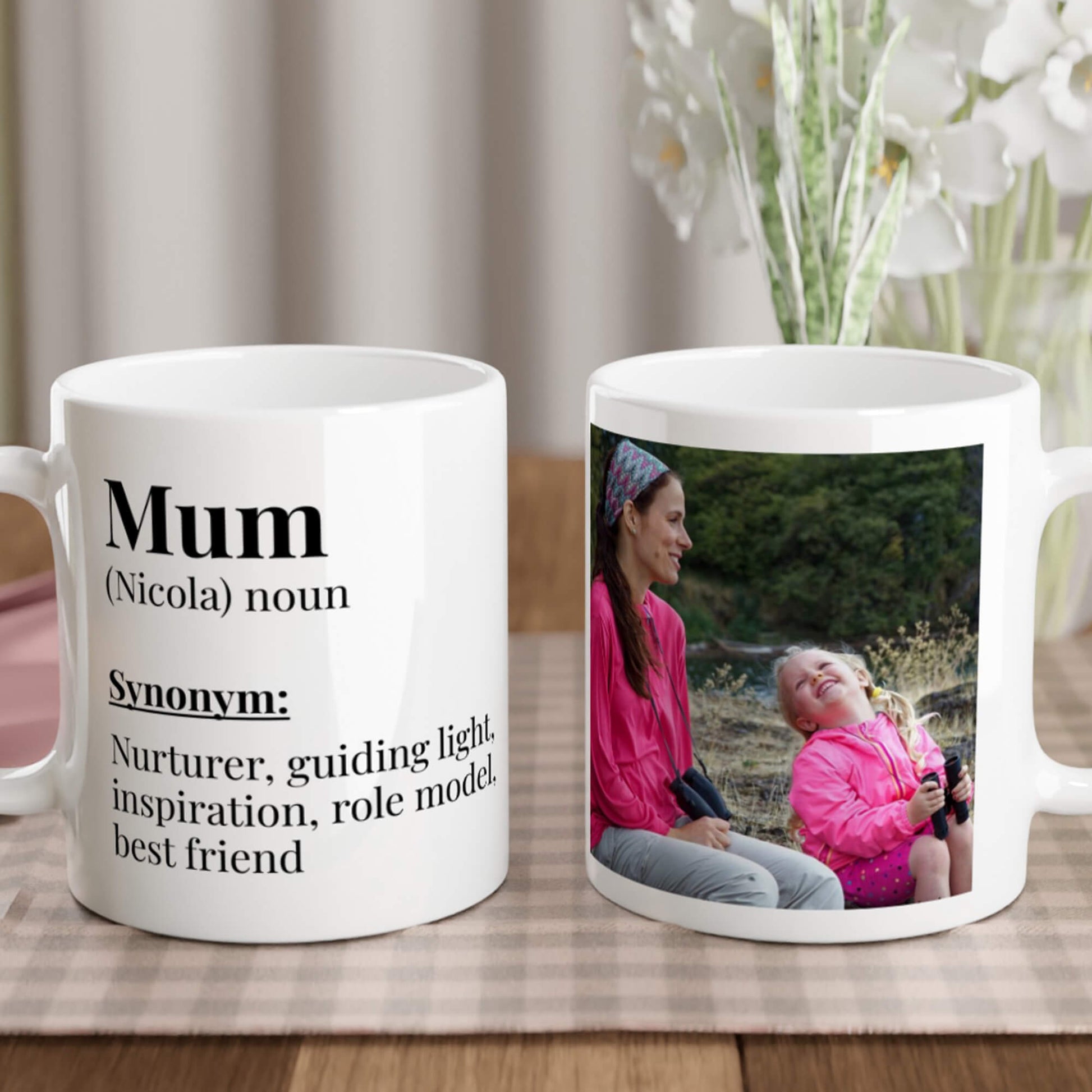 Mum dictionary definition mug - lifestyle image