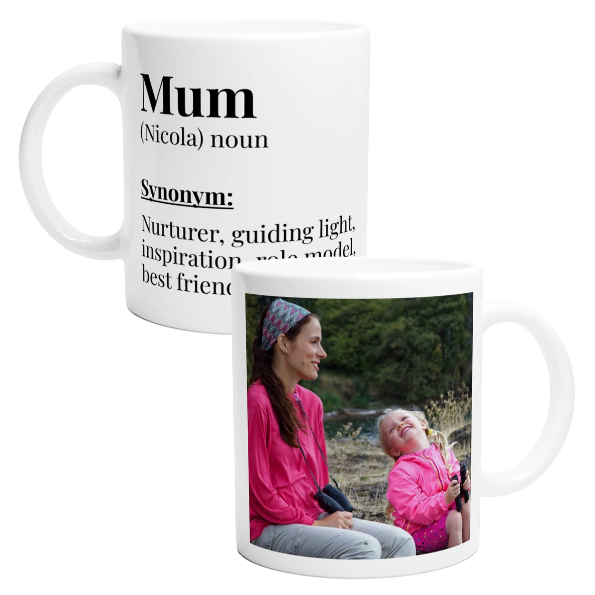 Mum dictionary definition personalised photo mug