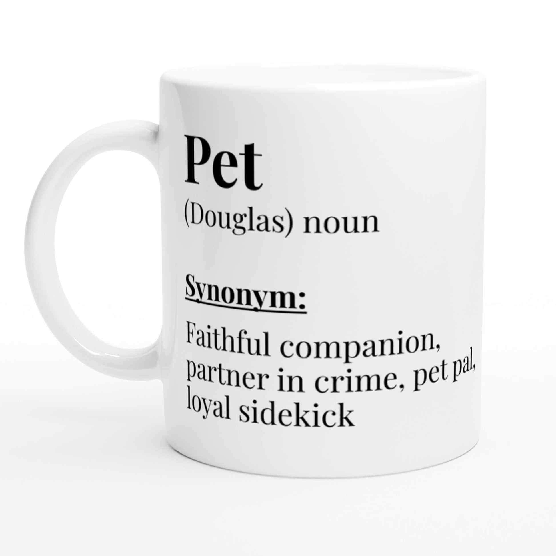 Pet dictionary definition mug - text preview