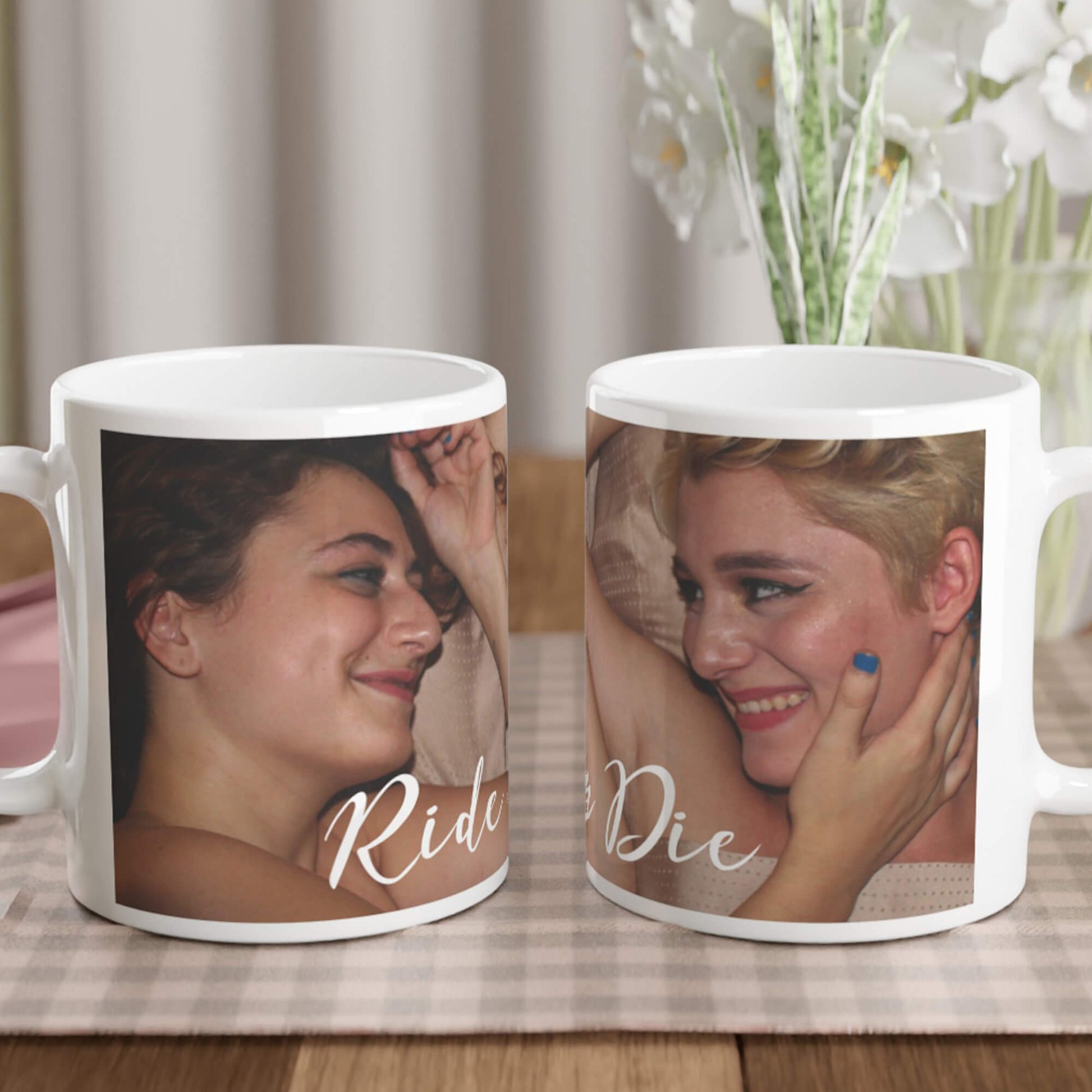 Ride or die mug - lifestyle image