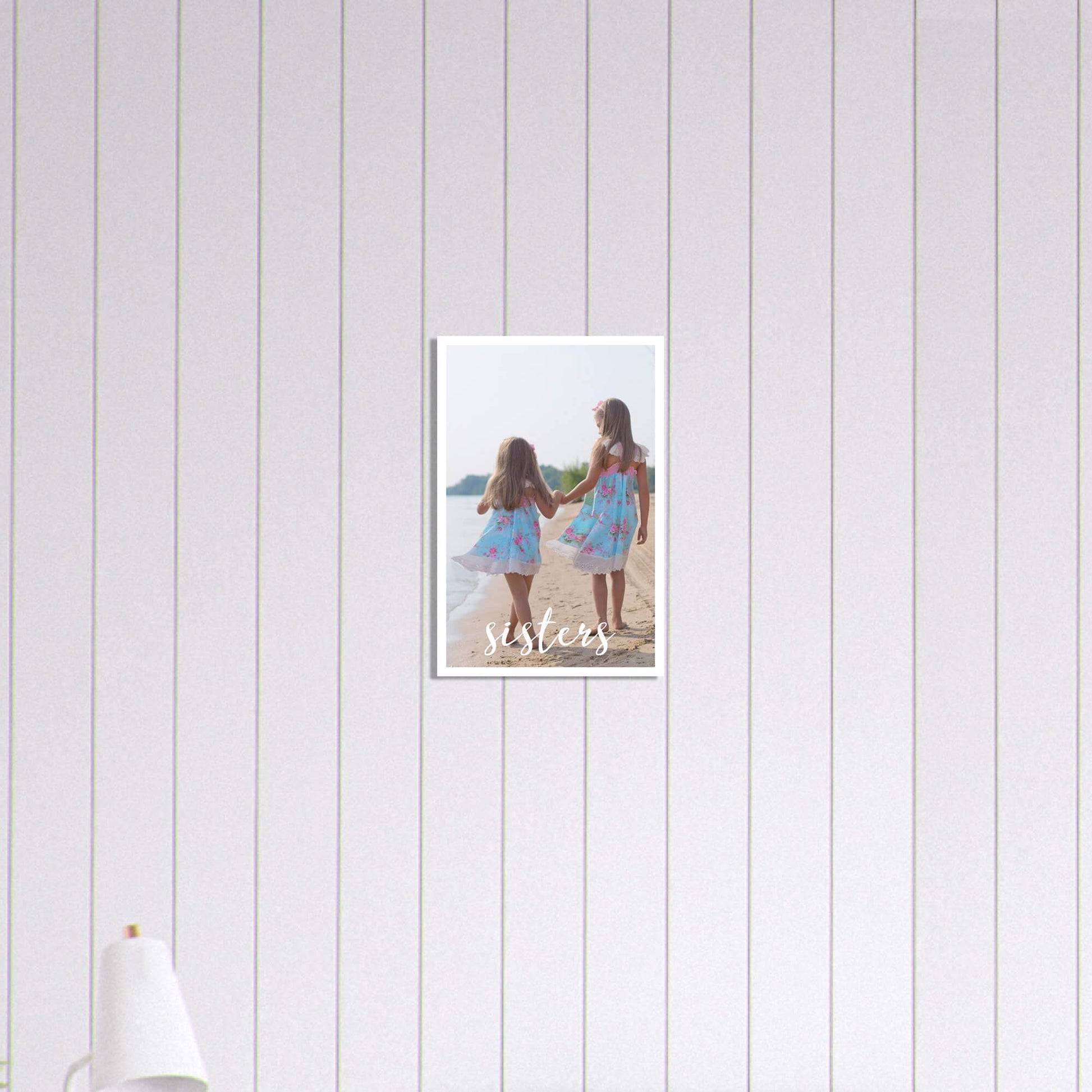 Sisters personalised photo poster - small