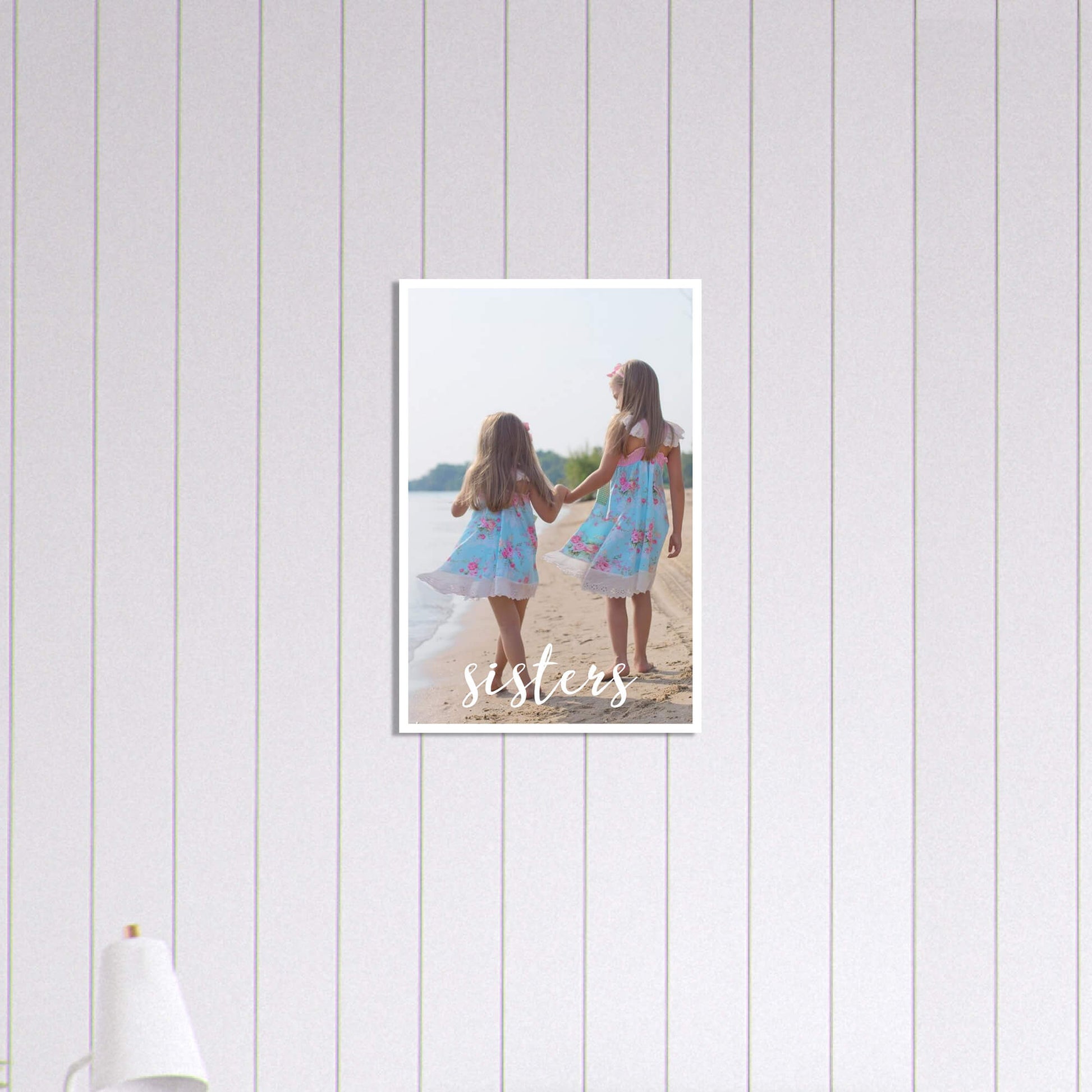 Sisters personalised photo poster - medium