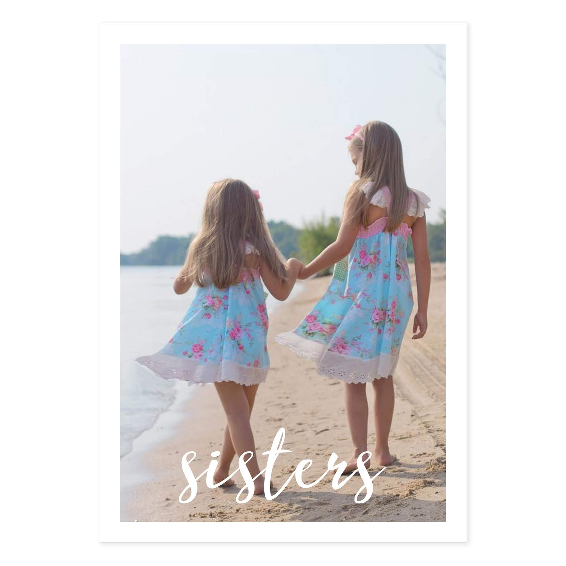 Sisters personalised photo poster