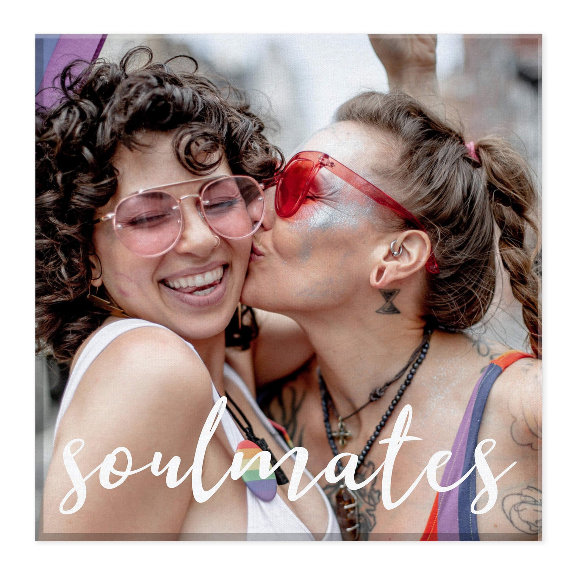 Soulmates personalised photo canvas