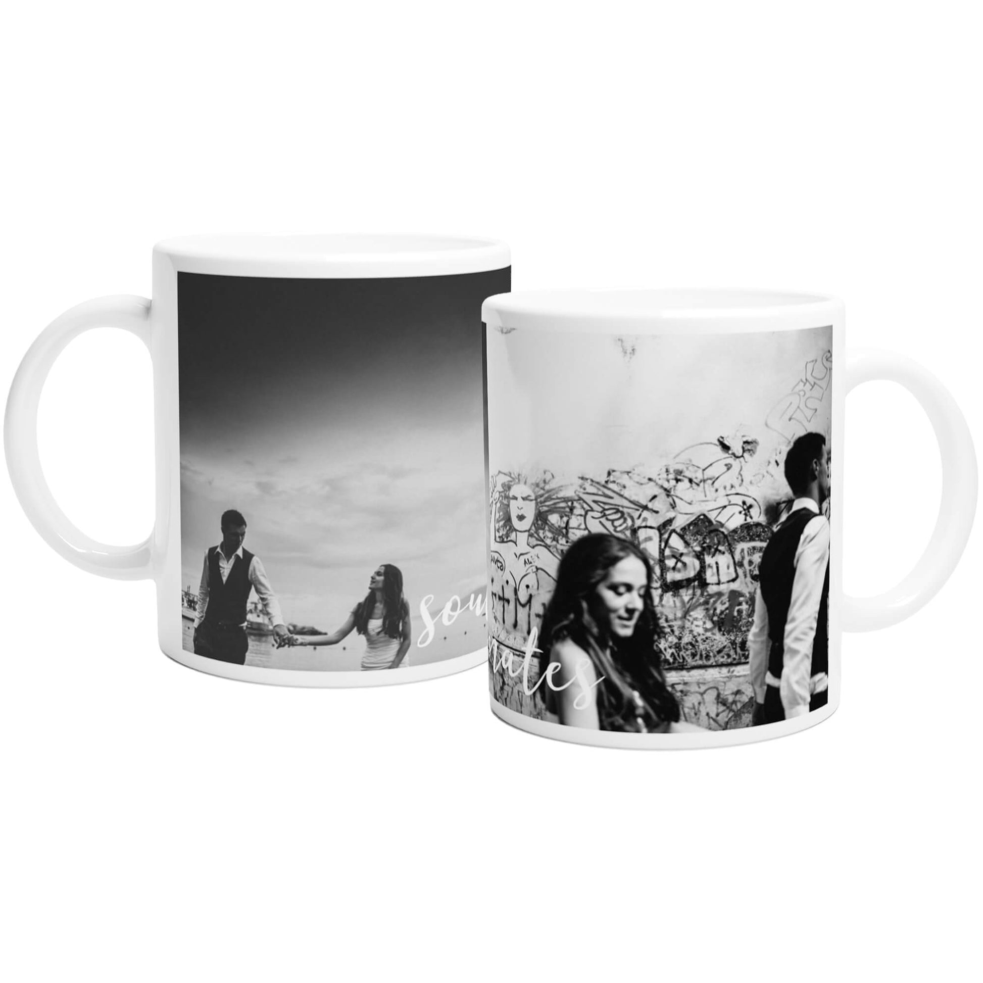 Soulmates personalised photo mug